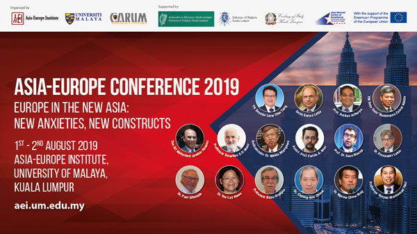 Asia-Europe Conference 2019: Europe in the New Asia: New Anxieties, New Constructs