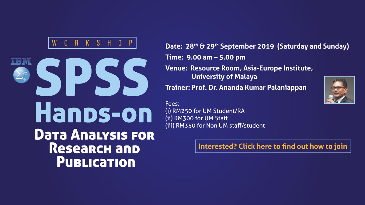 SPSS Hands-on: Data Analysis for Research and Publication Workshop