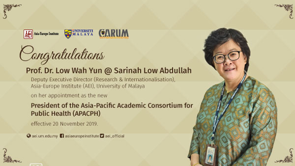 Congratulations to Professor Dr Low Wah Yun!