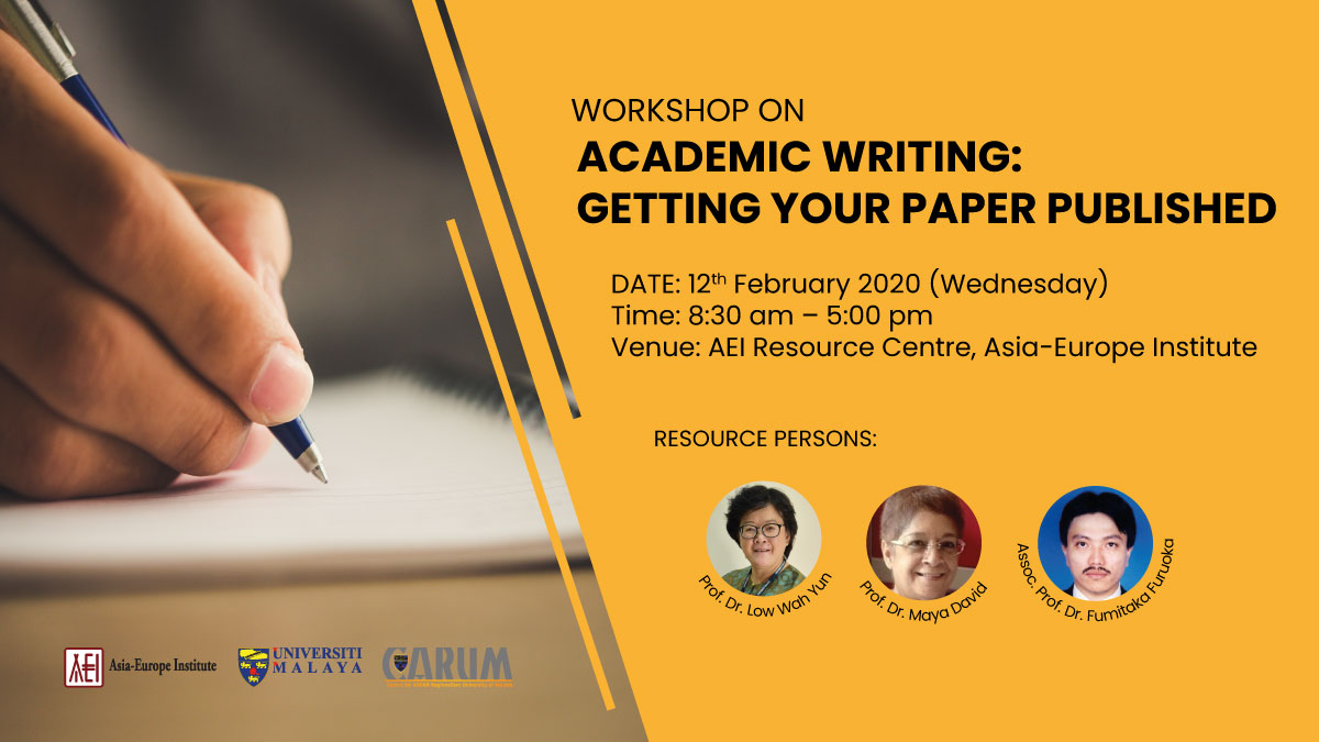 Workshop on Academic Writing: Getting Your Paper Published