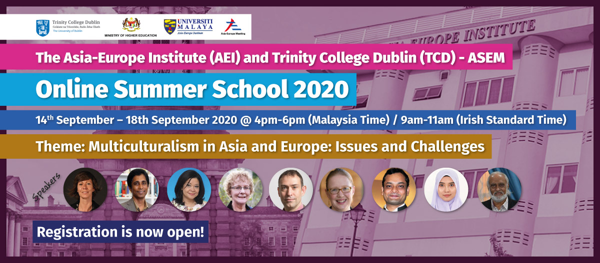 The Asia-Europe Institute (AEI) and Trinity College Dublin (TCD) - ASEM Online Summer School 2020