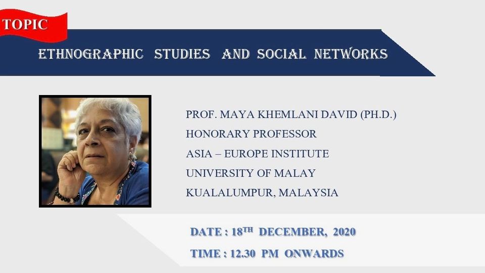 Professor Dr. Maya David's lecture on Ethnographic Studies and Social Networks