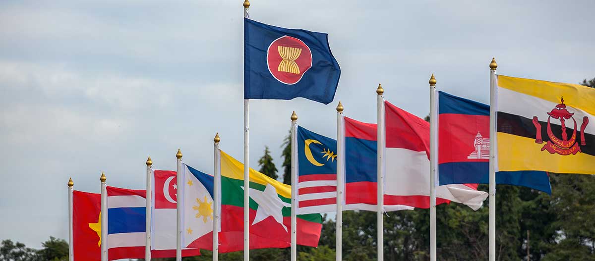 ASEAN countries flags