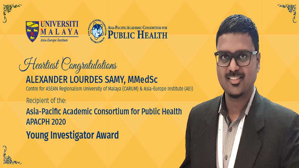 Congratulations to  Alexander Lourdes Samy