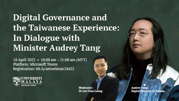 Digital Governance and the Taiwanese Experience: In Dialogue with Minister Audrey Tang