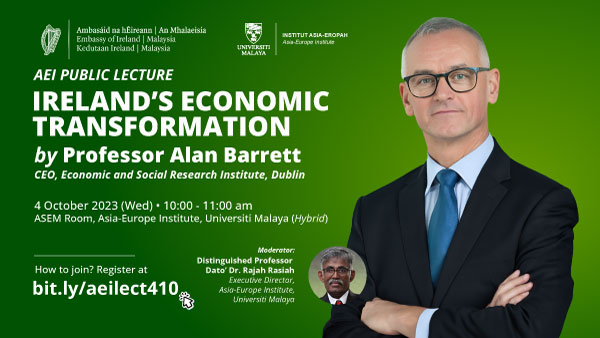 AEI Public Lecture: Ireland’s Economic Transformation by Professor Alan Barrett
