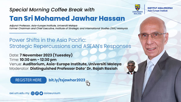Special Morning Coffee Break with Tan Sri Mohamed Jawhar Hassan