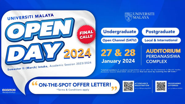 Universiti Malaya Open Day - January 27 & 28, 2024