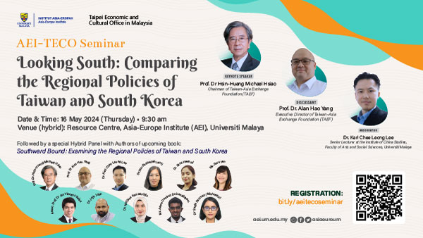AEI-TECO Special Seminar: Looking South: Comparing the Regional Policies of Taiwan and South Korea