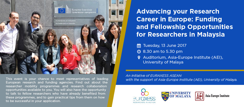 Advancing your Research Career in Europe: Funding and Fellowship Opportunities for Researchers in Malaysia
