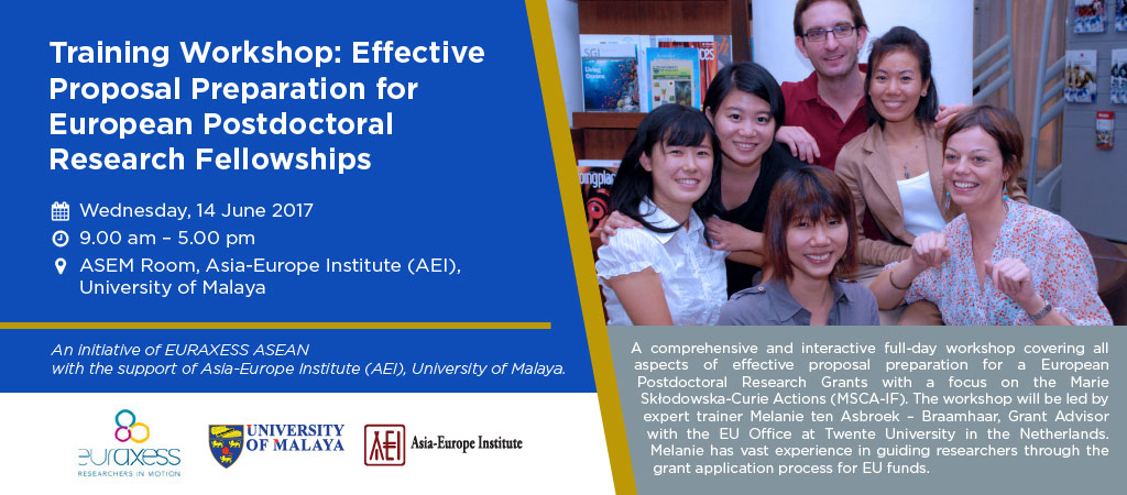 Training Workshop: Effective Proposal Preparation for European Postdoctoral Research Fellowships