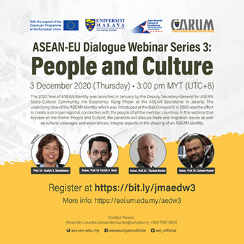 ASEAN-EU Dialogue Webinar Series 3: People and Culture