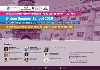 The 5th AEI-ASEM Summer School 2020: “Multiculturalism in Asia and Europe”