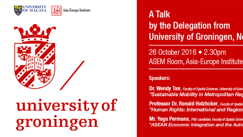 Talk by the Delegation from University of Groningen, Netherlands