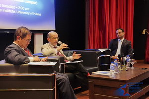 From left to right: Dr. Roy Anthony Rogers (Moderator), H.E Cristiano Maggipinto, Dr. Rahul Mishra (Reactor)